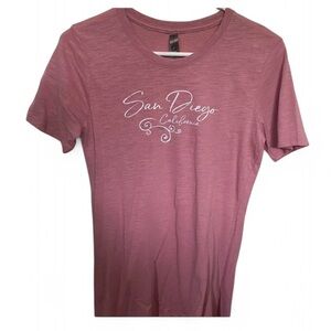 San Diego Rhinestone Glitter Pink Graphic Tee